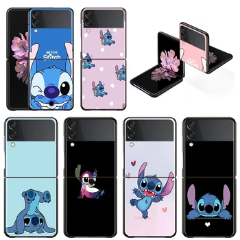  Rezistent la șocuri Greu de Moda Mobil Nou Capacul Lilo Stitch Pentru Samsung Galaxy Z Flip 4 3 5G Negru Fundas Caz de Telefon