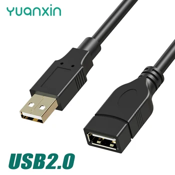  YUANXIN USB2.0 Extensie Cablu de Date de Mare Viteză de Transmisie de Cupru fără Oxigen Miez de Sârmă Calculator Laptop Accesorii 1,5 M/3M