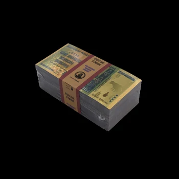  100buc Zimbabwe O Sută de Trilioane de Dolari în Aur a Bancnotelor Filigran și 10 Certificate cu o Colecție de Suveniruri Cadou