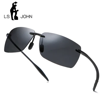  E JOHN TR90 fără ramă Pătrată Polarizat ochelari de Soare Barbati de Brand Designer de Conducere Outdroors Ochelari de Soare Ultralight UV400 Ochelari