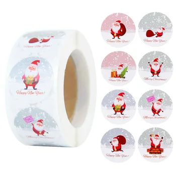  500Pcs Crăciun Autocolant pentru Marcarea Cadou de Crăciun Cadou Caseta/Sac Etichete Decorative 2,5 cm Scrapbooking Plic de Etanșare Autocolant