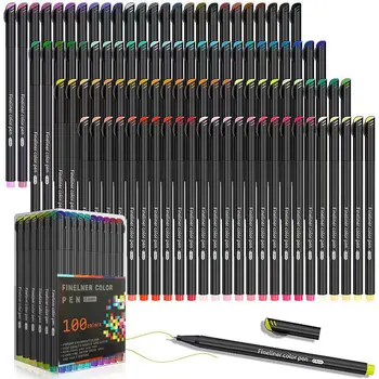 12~100 Culoare Fineliner Pen Set De Desen, Pictură Schiță Linie Acuarelă Art Marker Pentru Manga Birou Rechizite Școlare