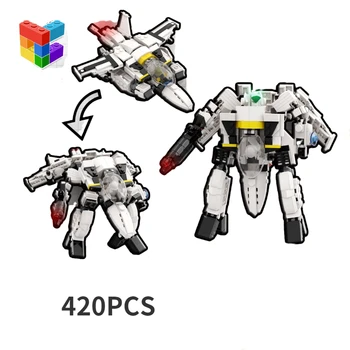  Macross Cetatea Spațiu Castelul Robotica Q Versiune de Blocuri VF-1 Schelet de Luptător cu Echipaj Mech MOC Figurine de Jucărie