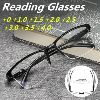  Ochelari De Citit Jumătate-Cadru Miopie Glassse Ultrlight Femei Barbati Retro Obiectiv Clar Gafas Lectura +0.75 +1.0 +1.5 A +4.0