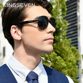  KINGSEVEN 2022 Debutul Oficial Bărbați ochelari de Soare Polarizat Gradient de ochelari de Soare Femei Acetat de Wire-Core Temple Pilot Ochelari de N7777