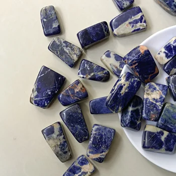  Naturale Albastru Sodalit trapezoidală din Piatră de Cuarț, Cristale Minerale-Specimen de Vindecare Reiki Piatră prețioasă de Decor Acvariu Ambarcațiuni