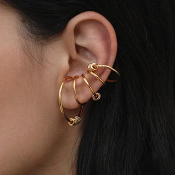  Multistrat geometrie linie de cercei ear cuff fara piercing nici o gaură punk ureche clip pe cercei pentru femei de moda