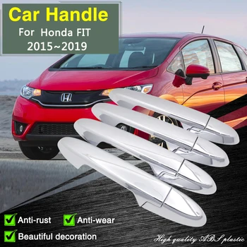  pentru Honda FIT JAZZ 3 MK3 2015 2016 2017 2018 2019 Chrome Inteligent Mânerul Ușii de Acoperire Accesorii Auto Protectoare Autocolante Decorare