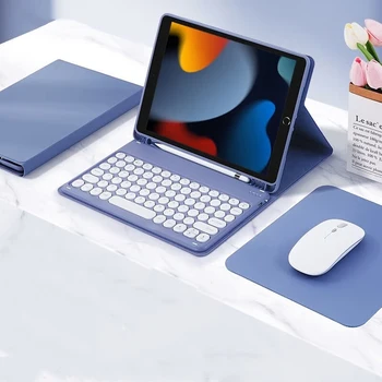  Drăguț Rotund Capac Tastatură pentru iPad Aer 10 5 2022 NOU Aer 4 Air 3 Magnetice Caz pentru iPad Pro 11 2021 Pro 10.5 10.2 2019 Air 2 9.7