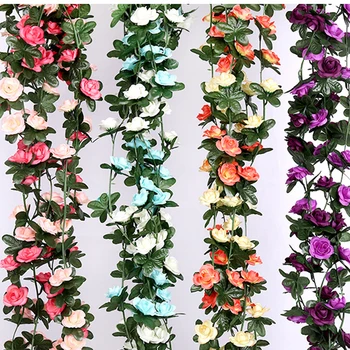  5 Pack 2.7 m Fals a Crescut de Viță de vie de Plante Flori Artificiale Flori Agățat Crescut Iedera Casa Hotel Birou Petrecere de Nunta Garden Art Decor