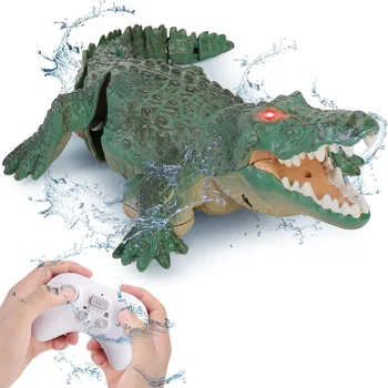  2.4 G Raido RC Simulare Crocodil Model de Barca cu motor rezistent la apa de Viata Lunga a Bateriei de Control de la Distanță cu Barca pentru Copii Jucării de Apă Cadou