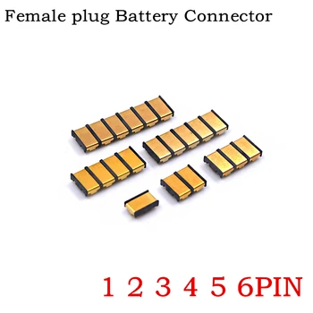  5pcs de sex Feminin de Contact Pad Contact 4.0 mm Pas 1 2 3 4 5 6 Pin Țintă Conector cu Montare pe Suprafață Baterie Conectori Înălțime de 1,9 mm