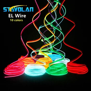  1m/ 3m/5m/10m Auto Interior EL Wire Neon Banda de Lumina DIYWedding Petrecerea de crăciun de Lumină Ambientală Luminos Linie Panou Decor