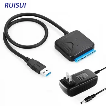  SATA La USB Adaptor Convertor USB 3.0 LA SATA Cablu Cu 12V2A de Alimentare Adaptor Pentru 2.5/3.5 Inch HDD/SSD de Suport Dropshipping