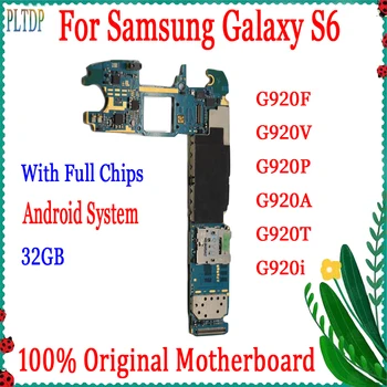  Plin Chips-uri 100% Testate Pentru Samsung Galaxy S6 G920F/G920V/920i Placa de baza 32GB,Original, Deblocat logic board Bune de Lucru