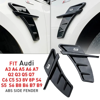  Partea Aripa Pentru Audi A3 A4 A5 A6 A7 B6 B7 B8 B9 C5 C6 C7 S3 S4 S5 8V 8P Q2 Q3 Q5 Q7 ABT Autocolant ABS Aerisire Accesorii Auto