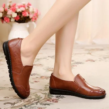  2022 Noua Moda Elegant pentru Femei Balerini Pantofi de Primăvară Moda Confortabil Mocasini Casual Confort în aer liber Rotund Toe Alunecare pe Pantofi