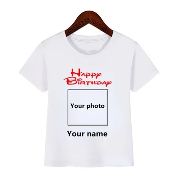  Familia De Ziua De Potrivire Fericită Fată Ziua De Nastere Băiat T-Shirt Tata Mama Costum Foto Personalizat Cu Numele