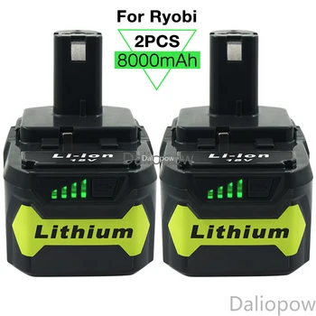  2 Pack pentru Ryobi 18v Acumulator 8.0 Ah P108 Li-ion O+ Uneltele electrice fără Fir RB18L50 RB18L40 RB18L25 P102 P103 P104 P105 P106 P107