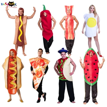  Petrecere De Carnaval Amuzant Alimente Cosplay Costum De Halloween Pentru Adult De Craciun De Familie Rochie Fancy Hot Dog, Pizza Haine De Sărbătoare Copii