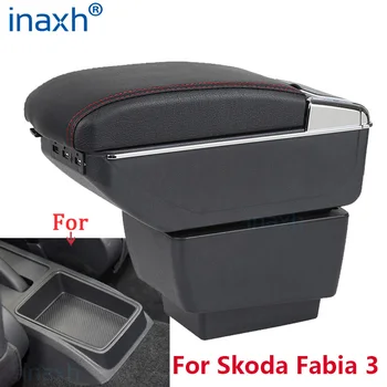  Pentru Skoda Fabia 3 Cotiera Pentru Skoda Fabia III Combi Auto Cotiera cutie de Aducere piese cutie de Depozitare auto dotari 2015-2020