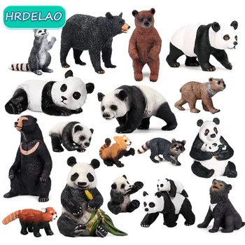  De Vânzare la CALD Solid Animale Sălbatice Ursul Panda Pui de Raton Model Realist Cifrele de Acțiune de Colectare de Jucării Educative pentru copii de Cadou