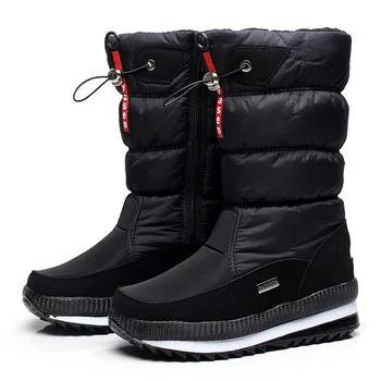 Femei Cizme de Zăpadă Platforma Cizme de Iarna Gros de Pluș Impermeabil anti-alunecare Cizme de Moda pentru Femei Pantofi de Iarna de Blana Cald Botas mujer