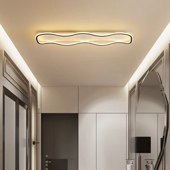  Moderne Led lampă de plafon living bucatarie tavan decor acasă de iluminat dreptunghiular alb negru camera coridor lampă de plafon