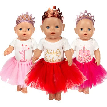  Manual de Ziua de nastere Set Rochie se Potrivesc 17 inch 43cm Haine Papusa Născut Baby Doll Accesorii Rochie Pentru Copil Ziua de nastere Festivalul Cadou