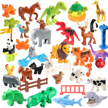  Animal Model De Serie Cifre Bloc De Dimensiuni Mari Blocuri Animale Figura Jucarii Educative Pentru Copii, Copii Băieți Fete Cadou