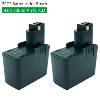  2 BUC 9.6 V 2.0 Ah Ni-CD Nicd Scule electrice Reîncărcabile Batteriy pentru Bosch cu Acumulator masini de Gaurit BAT001 GSR 9.6 VE PSR PSB 9.6 GLI 9.6 V