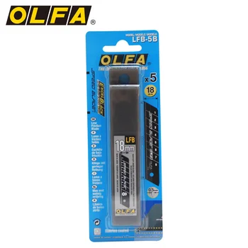  OLFA grele de taiere cutit 18mm fluor de tăiere acoperită cu lama neagra 5 bucati blister OLFA LFB-5B