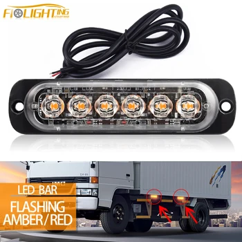  FILighting 4/6 18W LED-uri Auto Strobe Lumina de Avertizare Grill Intermitent Defalcare Lumina de Urgență Pentru Auto Camion Remorcă Far Lampa 1224V