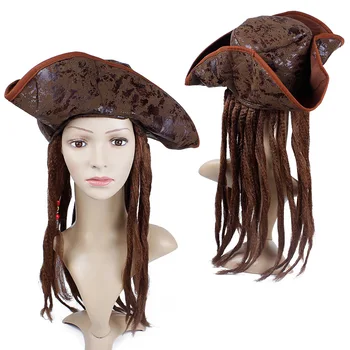  De Halloween, articole pentru acoperirea capului Copilului Pălărie de Pirat Peruca Bărbați Adulți Cosplay Petrecere Piratii din Caraibe Căpitanul Palarie Unisex Rol-elemente de Recuzită de joc