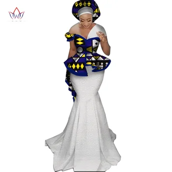  Noua Moda Dantelă Fusta Set pentru Femei Dashiki Elegante Haine Africane Aplicatiile Plus Dimensiune Tradiționale Africane Îmbrăcăminte WY3244