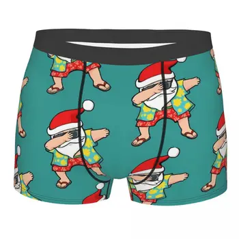  Hawaiian Tamponare Santa Om Boxeri de Crăciun Respirabil Amuzant Chiloți de Calitate Superioară de Imprimare pantaloni Scurți Idee de Cadou