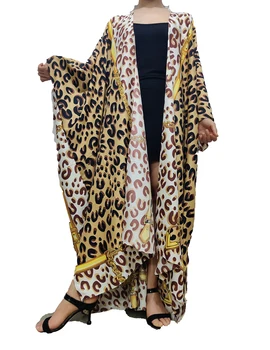  2021 Nou Eid Caftan Abaya Dubai Turcia Musulmană moda Leopard Florale Caftan de Mătase Islam Îmbrăcăminte abayas Pentru Femei Ramadan