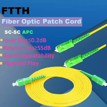  20BUC FASO 1/2/3m SC/APC Cablu de Fibra Optica SM SX Core 3.0 mm G652D Fibra Optica Patch Cord Modul Single Optice Fibra Optica FTTH