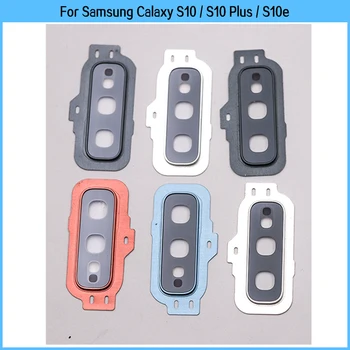  Nou Pentru Samsung Calaxy S10 Plus / S10e Din Spate Camera Foto Cadru Titular Lentile De Sticlă Capac Panou S10 Spate Aparat De Fotografiat Lentilă De Sticlă De Înlocuire